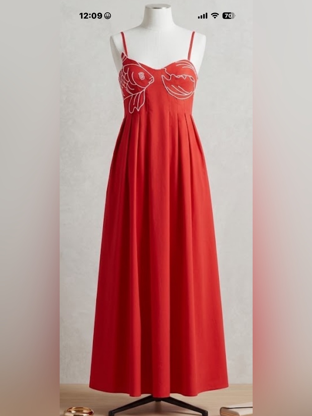 Red Maxi Skirt with Pleated Waist - Women's Elegant Evening Skirt